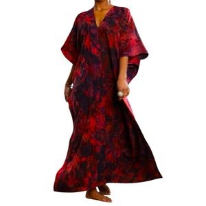 NWOT Mahisi Leia Kaftan Dress in Red One Size
